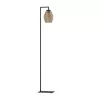 EGLO , 390255 , ESTANYS 1 , állólámpa , E27 , 1X40W , barna-átlátszó