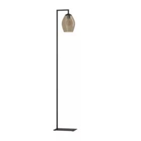   EGLO , 390255 , ESTANYS 1 , állólámpa , E27 , 1X40W , barna-átlátszó