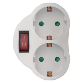 EMOS Elosztó aljzat SCHUKO 2x lapos, fehér, IP20, P0063