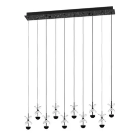   EGLO , 390278 , PIANOPOLI 2 , függeszték , 3000 K , LED , 10X2,3W , Dimmelhető , IP20 , átlátszó