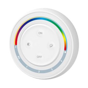   Vezeték nélküli , elemes , fali , érintős , dimmer , 4 zónás , RGB-CCT , fehér , Rainbow , Miboxer (Mi-Light) , S2-W+