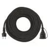 Hosszabbító 30 m, 1 aljzat, fekete, gumi-neoprén, 250 V, 1,5 mm2, 230V, IP44, EMOS, P01830