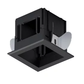 MODENA 1 MODULE RECESSED BOX WITH FRAME BLACK