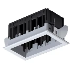 MODENA 2 MODULE RECESSED BOX WITH FRAME WHITE