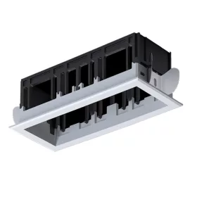 MODENA 3 MODULE RECESSED BOX WITH FRAME WHITE