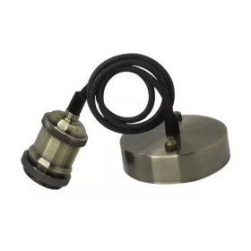 Vintage függőlámpa tartó, E27, inox, Optonica, 9047