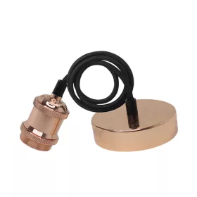   Vintage függőlámpa tartó, E27, rózsa arany, Optonica, 9048