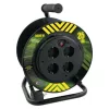 Kábeldob 25 m, 4 aljzat, fekete, PVC, 230 V, 1,5 mm2, 230V, IP20, EMOS, P19427
