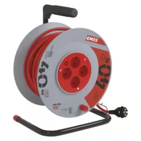   Kábeldob 40 m, 4 aljzat, narancssárga, PVC, 230 V, 1,5 mm2, 230V, IP20, EMOS, P09240