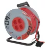 Kábeldob 40 m, 4 aljzat, fekete, PVC, 230 V, 2,5 mm2, 230V, IP20, EMOS, P09240M