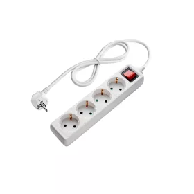   Elosztó 4 foglalat + be/ki gomb, 4x Német foglalat, Optonica, 7610