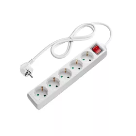   Elosztó 5 foglalat + be/ki gomb, 5x Német foglalat, Optonica, 7611