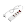 Elosztó 3 foglalat + ki/be gomb és 2xusb, 3x Német foglalat, Optonica, 7615