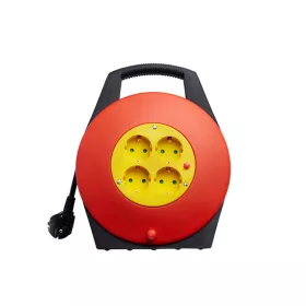 10m-es kábeldob, 4x Német foglalat, Optonica, 7624