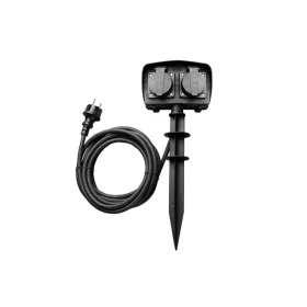 Kerti elosztó, 2x Német foglalat, IP44, Optonica, 7625