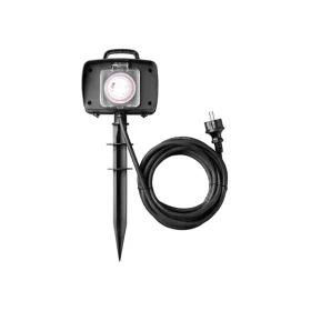   Kerti elosztó + időzítő, 2x Német foglalat, IP44, Optonica, 7626