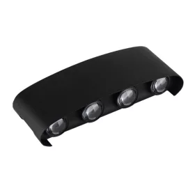   LED fali lámpa - fekete, 8W, 3000K, meleg fehér, 680 lm, IP65, Optonica, 7411