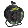 Kültéri kábeldob 50 m, 4 aljzat, fekete, gumi, 230 V, 1,5 mm2, 230V, IP44, EMOS, P08250