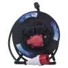 Kültéri kábeldob 25 m, 3 aljzat, fekete, gumi, 230V/400V, 1,5 mm2, IP44, EMOS, P192250