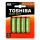 Ceruzaelem AA (LR6) , 1.5 Volt , 4 darab , tartós , elem , Heavy Duty , TOSHIBA