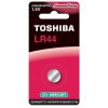 Gombelem LR44  , lapos elem , 1.5 Volt , 1 darab , tartós , elem , higany mentes , TOSHIBA