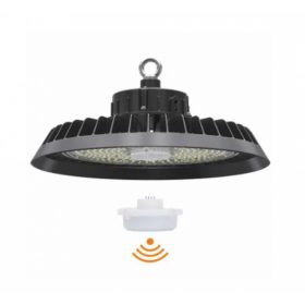   Csarnokvilágító LED lámpatest , UFO , 100 Watt , 150 lm/w , ipari világítás , dimmelhető , természetes fehér , 90° , mozgásérzékelő foglalattal , LEDISSIMO TECHNICAL