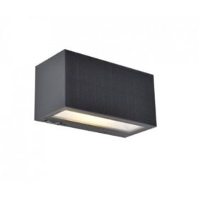   LED lámpatest , oldalfali , 8.2W , napelemes , meleg fehér , szürke , kültéri , IP44 , LUTEC , INKA