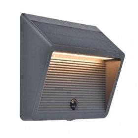   LED lámpatest , kültéri , fali , 11.5W , mozgásérzékelős , meleg fehér , szürke , IP54 , LUTEC , LINKO