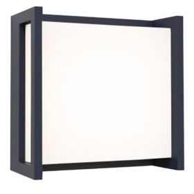   LED lámpatest , oldalfali , 9.5W , természetes fehér , sötétszürke , kültéri , IP54 , LUTEC , QUBO