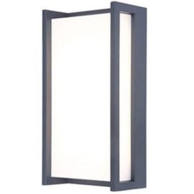   LED lámpatest , oldalfali , 17.3W , természetes fehér , sötétszürke , kültéri , IP54 , LUTEC , QUBO