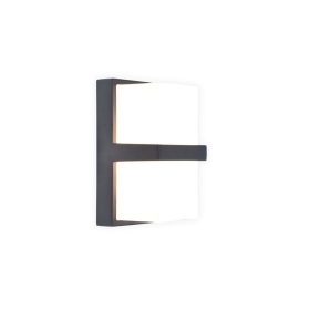   LED lámpatest , oldalfali , 14W , meleg fehér , szürke , kültéri , IP54 , 5 év garanciával , LUTEC , STELA