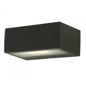   LED lámpatest , oldalfali , E27 , 2 irányú, sötét szürke , kültéri , IP44, LUTEC , GEMINI