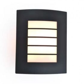   LED lámpatest , oldalfali , E27 foglalat , sötétszürke , kültéri , IP44 , LUTEC , SLIM