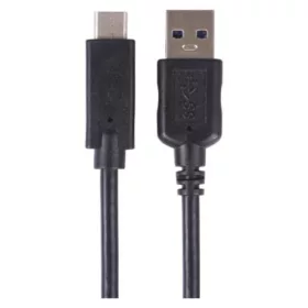   Töltő- és adatkábel USB-A 3.0, USB-C 3.1, 1 m, fekete, EMOS, SM7021BL