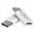 Adapter micro USB-B 2.0, USB-C 2.0, fehér, 2db, EMOS, SM7023