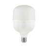 LED izzó T100 E27, 30w, 6500K, hideg fehér, 3210lm, 160°, fehér, CRI>80, V-TAC, 23571