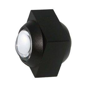   Kültéri LED fali lámpa kétiriányú, 2w, 4000K, természetes fehér, 200lm, 60°, fekete, CRI>80, IP54, V-TAC, 23030