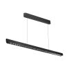 Függesztett lineáris LED lámpatest állítható magassággal, 36w, CCT, 2880lm, 60°, fekete, CRI>80, 1227mm, V-TAC, 23341