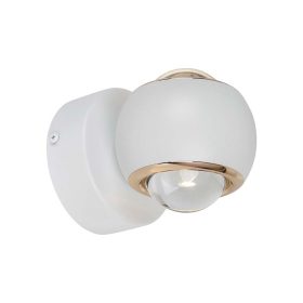   LED fali lámpa kétirányú kerek IP20, 10w, 3000K, meleg fehér, 950lm, 60°, fehér, CRI>80, V-TAC, 23008
