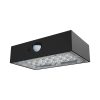 Szolár LED fali lámpa mozgásérzékelővel, 3w, 4000K, természetes fehér, 350lm, 120°x60°, fekete, IP65, V-TAC, 10305