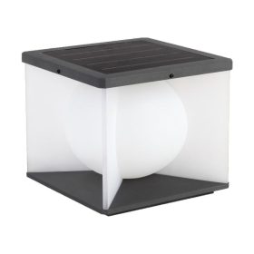   Szolár LED kerti állólámpa távirányítóval, 3000K, meleg fehér, 50lm, fekete, fehér, IP65, V-TAC, 23352