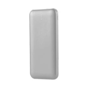   Hordozható LED kijelzős power bank, 10w, ezüst, V-TAC, 23035