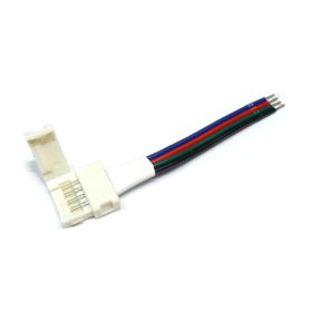 Forrasztásmentes betáp 10 mm-es RGB LED szalaghoz