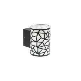   LED kültéri fali lámpa BILBAO-W1 8W 300lm 4000K (természetes fehér) IP44 Φ89x124x120mm fekete-fehér 3241440 VITO