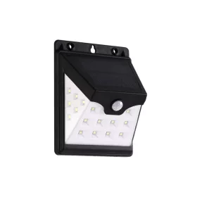   SOLAR LED napelemes reflektor SOLIGHT W 1W 110lm 6400K (hideg fehér) mozgásérzékelővel és alkonykapcsolóval 18650 3,7V 1200mAh IP44 fekete 3210180 VITO
