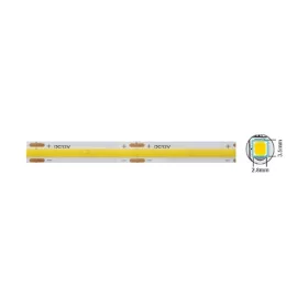   COB LED szalag LEDStrip+ 24V 320xCOB 12W/m 3000K 1320lm/m IP20 3m ragasztó 8mm IP20 5m/tekercs vágási méret 5cm 5540590 VITO