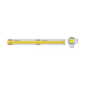   COB LED szalag LEDStrip+ 24V 320xCOB 12W/m 6000K 1320lm/m IP20 3m ragasztó 8mm 5m/tekercs vágási méret 5cm 5540610 VITO