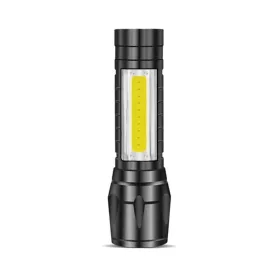   Újratölthető LED zseblámpa FLASH-1 3W 200lm 6000K (hideg fehér) alumínium fekete 5000480 VITO