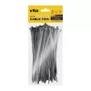 Műanyag kábelkötegelő 3,6x150mm fekete 100 db/csomag 7100280 VITO