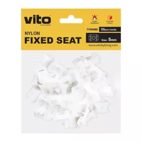   Műanyag rögzítő talp 5mm fehér 50 db/csomag 7100460 VITO